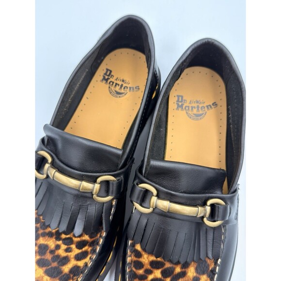 Dr Martens Adrian Snaffle Hair On Loafers Leopard Black Men\'s 8 Women\'s 9 main image 9